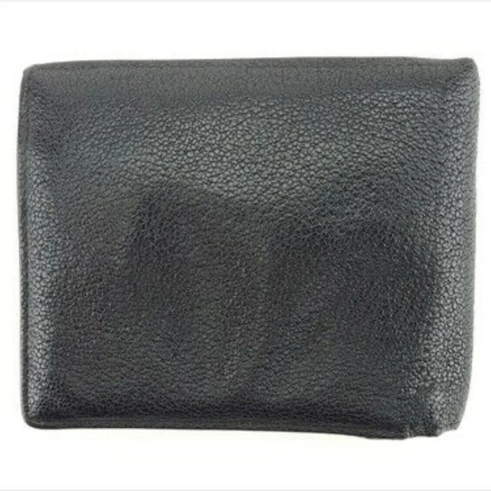 Authntic Dior Homme Wallet Purse Bifold Black leather Mens